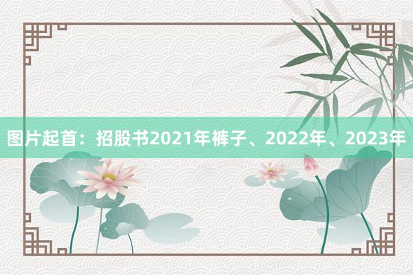 图片起首：招股书2021年裤子、2022年、2023年